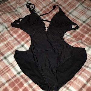 Black bathing suit one piece size XL (15-17)